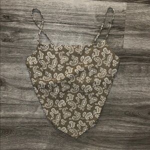 Paisley Print Spaghetti Strap Top